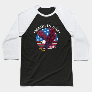 Made in USA - Patriotic National Eagle Baseball T-Shirt